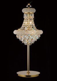IL32103  Alexandra Crystal 86.5cm 5 Light Table Lamp Gold